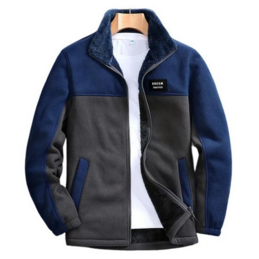 Warme Herren-Fleecejacke mit Reißverschluss