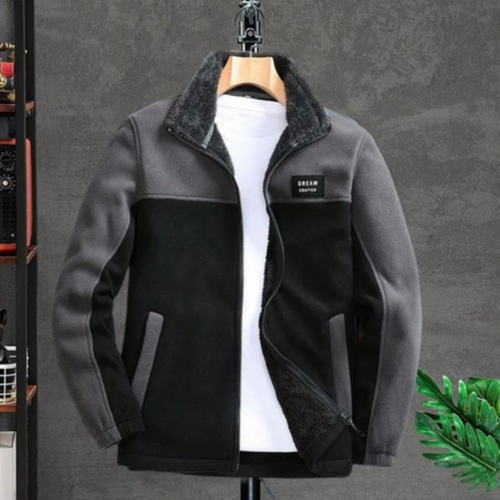 Warme Herren-Fleecejacke mit Reißverschluss