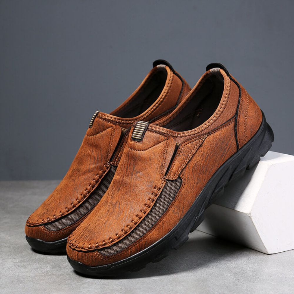 Herren Freizeitschuh in Braun für Alltag und Freizeit, Slipper-Design