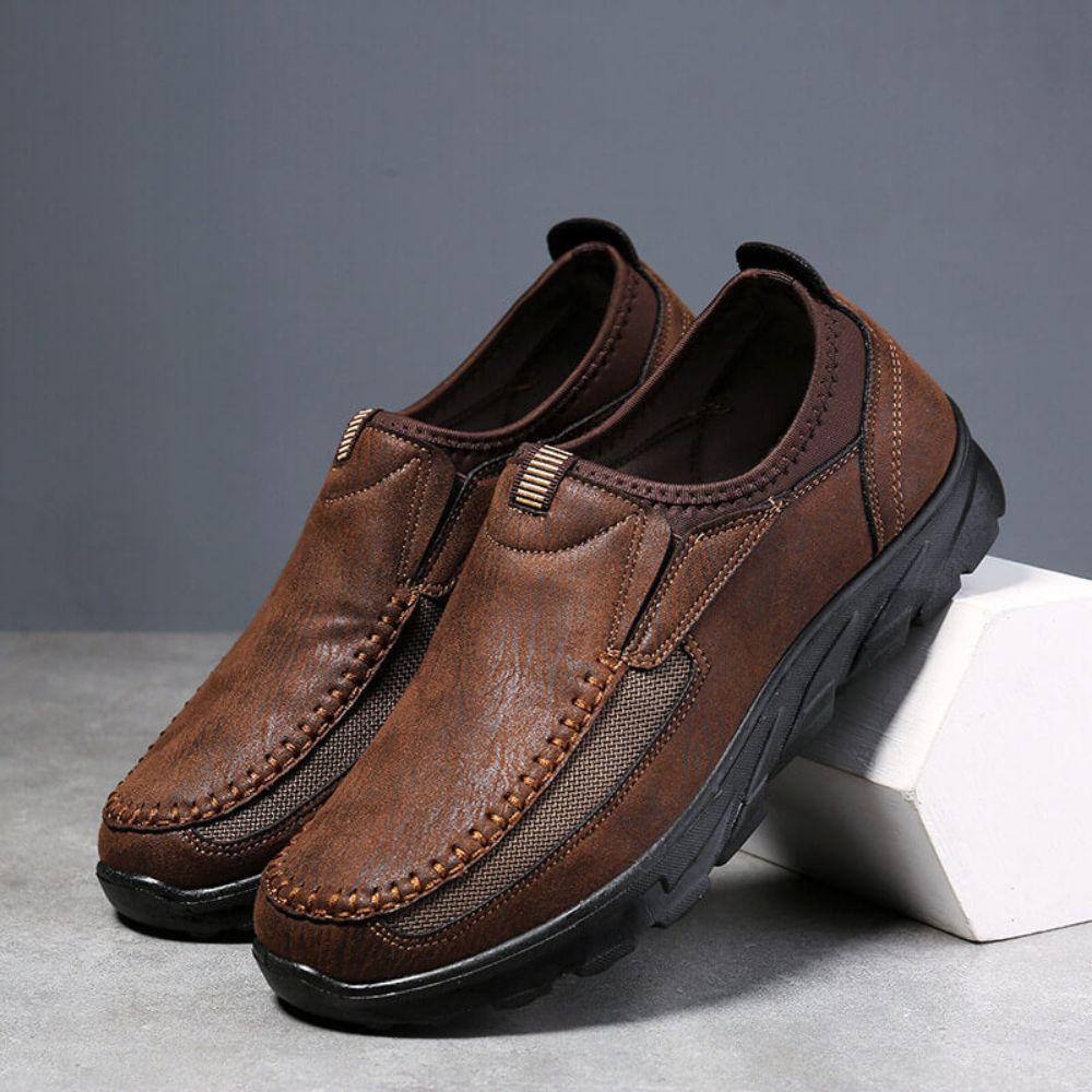 Herren Freizeitschuh in Braun für Alltag und Freizeit, Slipper-Design