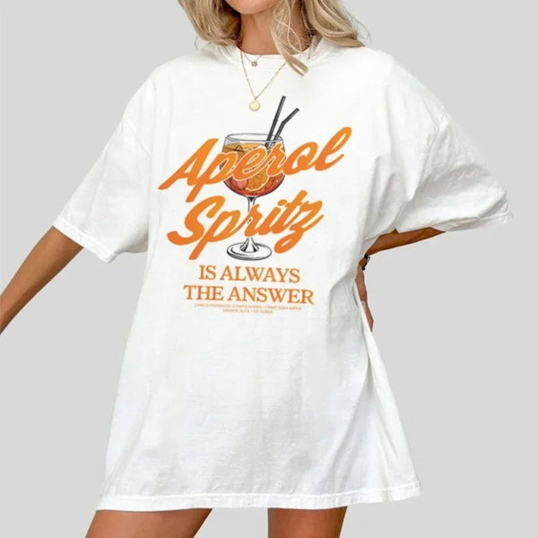 Sommer Damen T-Shirt mit Aperol Print