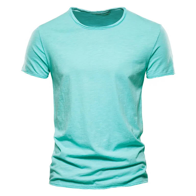 Türkisblauq Einfaches T-Shirt für Herren